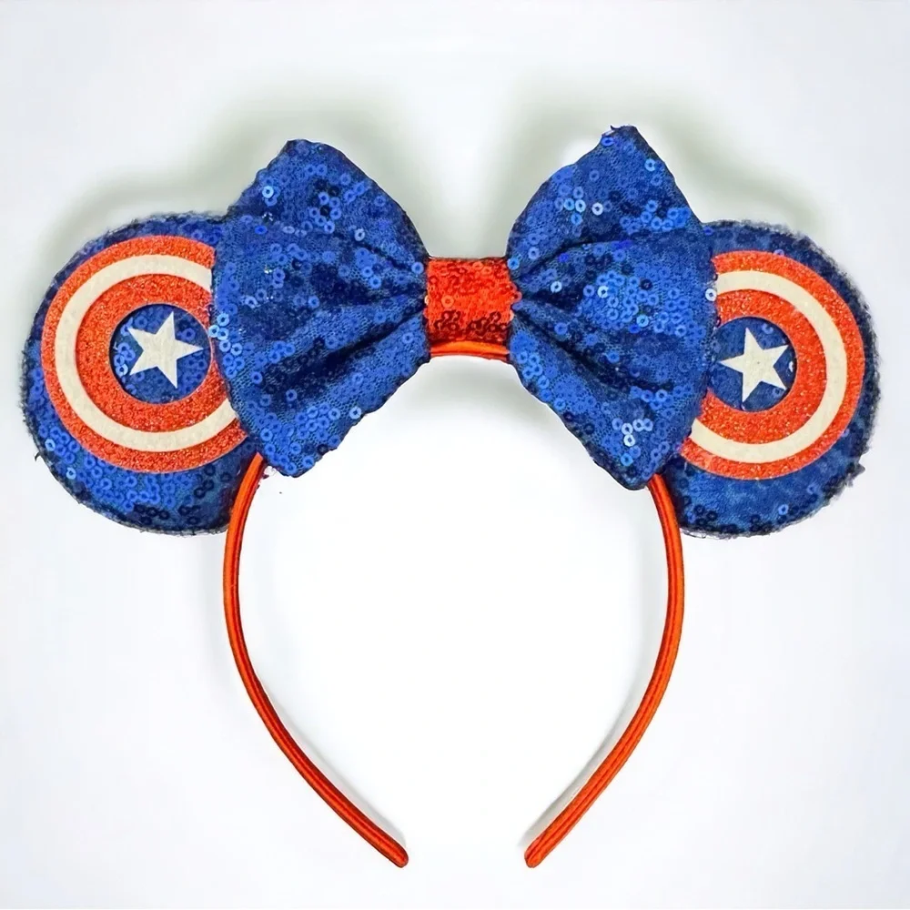 NOT FOR SALE - Captain America Inspired Mouse Ears, Disney Headband, Superhero